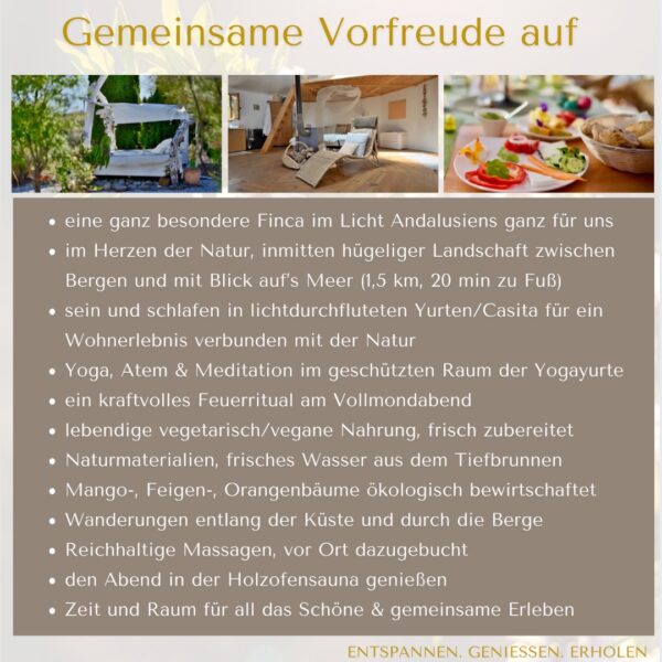 Reservierung Andalusien Retreat 2026 - Yoga und Bewusstsein mit Anja Tietz – Bild 4